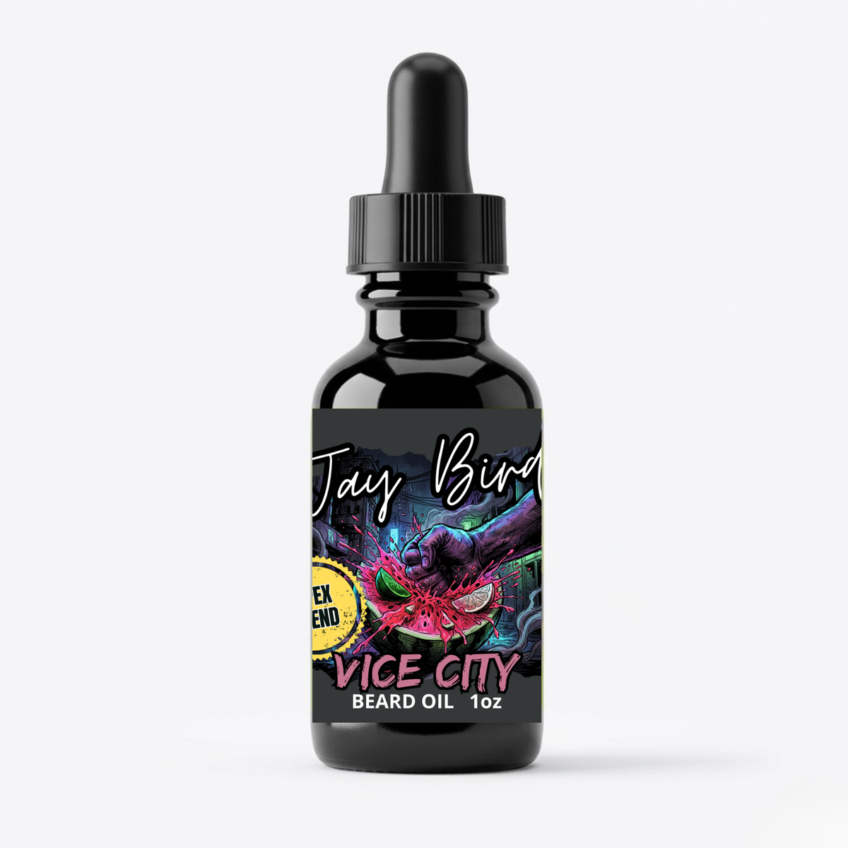 Vice City Beard Oil (Limited Reserve) | Neon Watermelon • Bitter White Grapefruit • Smoked Cologne & Dark Woods