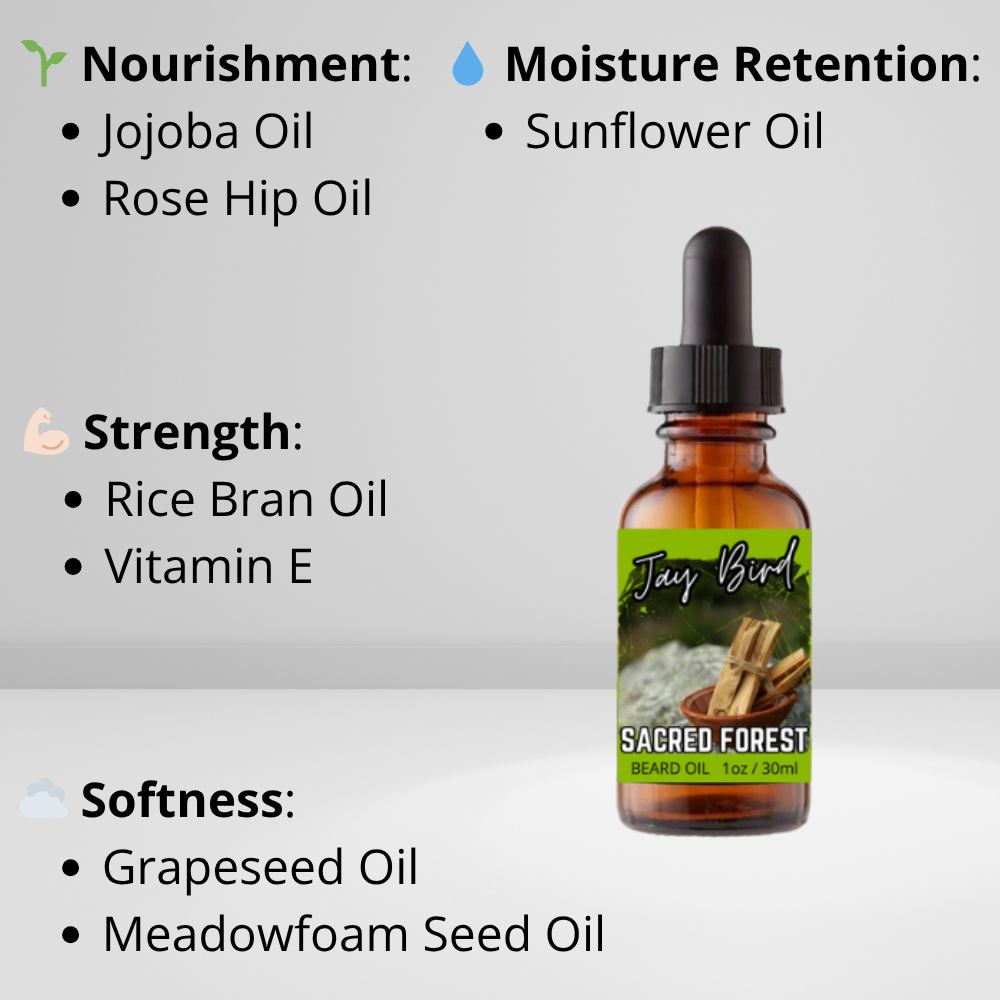 Sacred Forest Beard Oil | Herbal Floral Woods