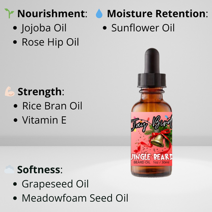 Jingle Beard Groom and Clean Kit | Oil, Balm, and Wash Bar (Christmas Limited)
