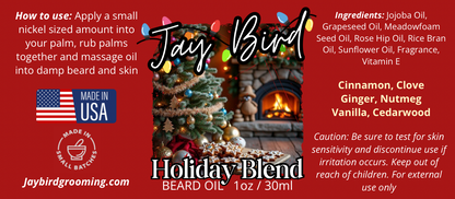 Holiday Blend Beard Oil (Limited Time) | Festive Gingerbread and Cedar