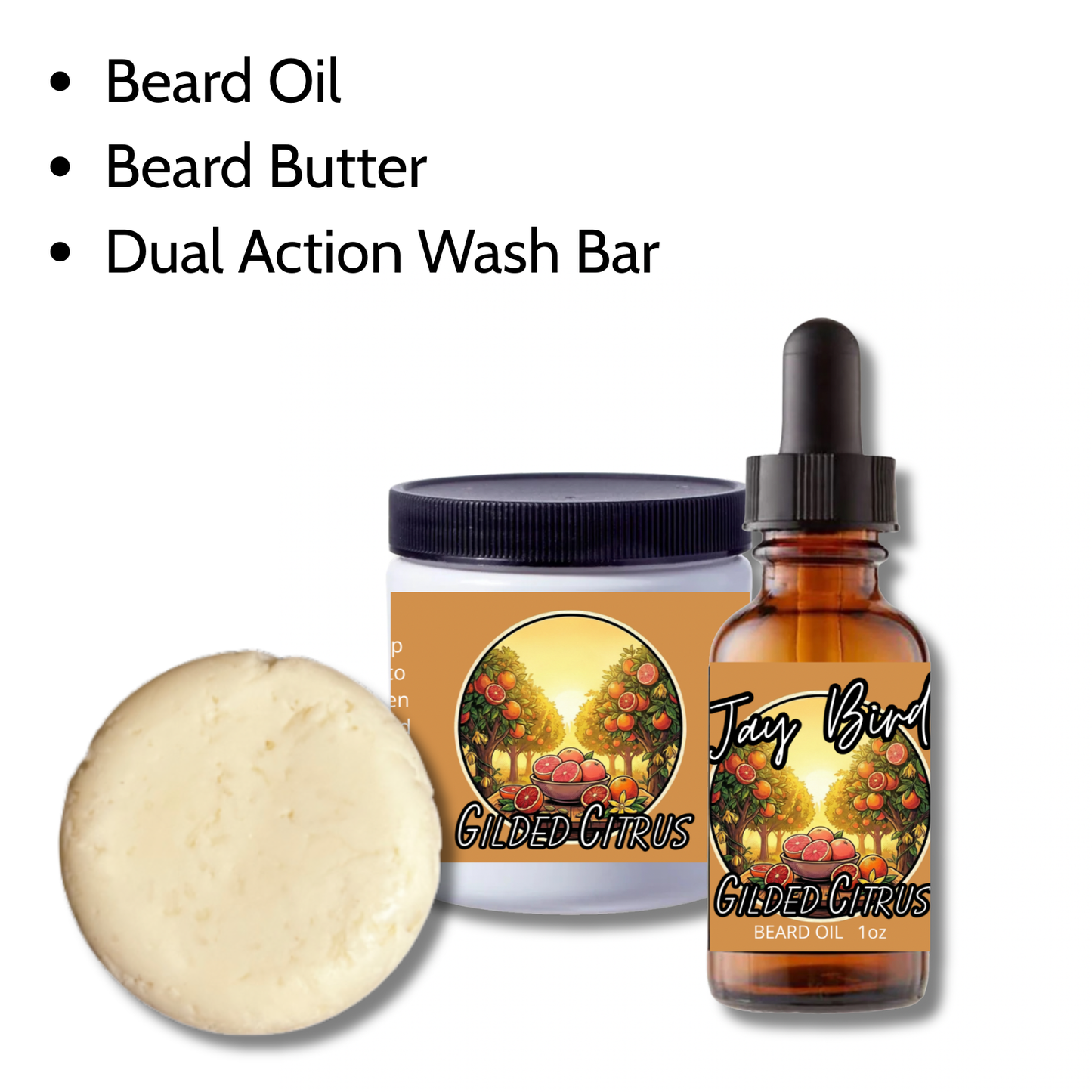 Gilded Citrus Nourishing Wash Kit | Oil, Butter, and Wash Bar (Spring Limited) 100% Essential Oil Blend