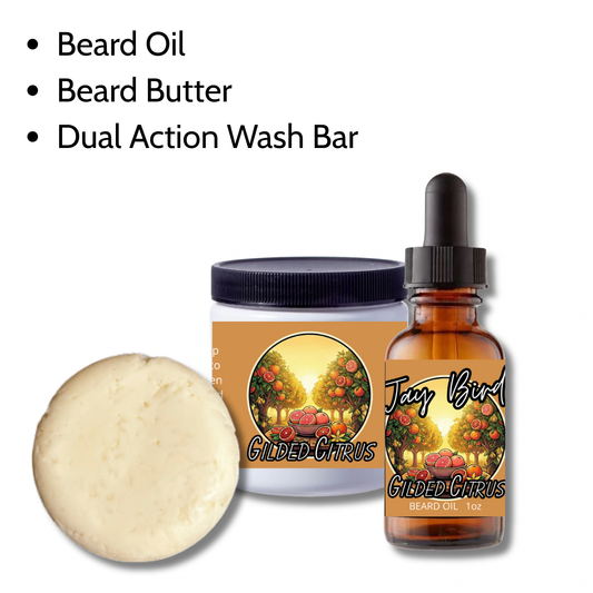 Gilded Citrus Nourishing Wash Kit | Oil, Butter, and Wash Bar (Spring Limited) 100% Essential Oil Blend