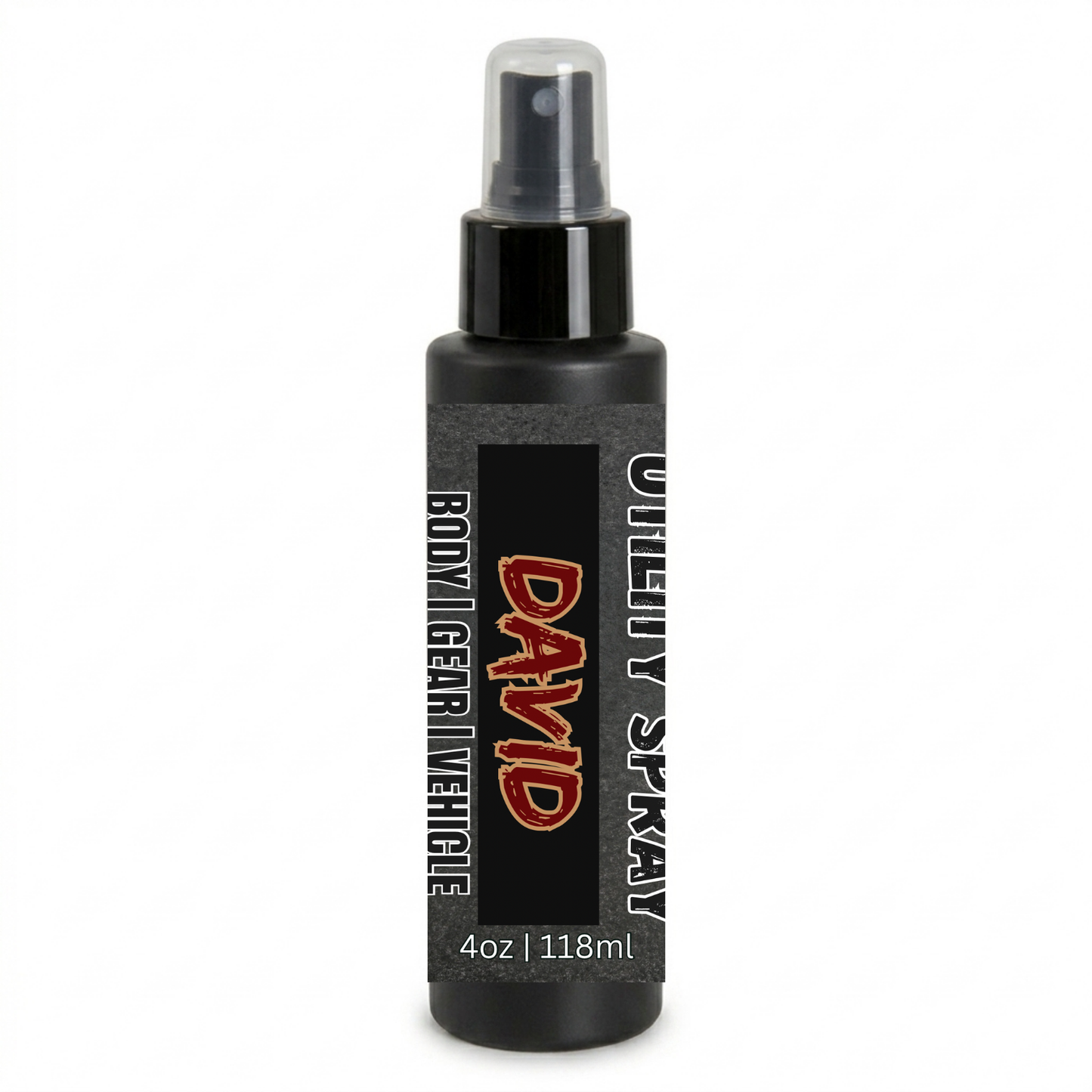 David Utility Spray (NoMoreTyrs Collab) | Battered Leather • Damp Cave Soil • Motor Grease