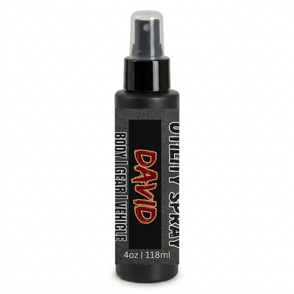 David Utility Spray (NoMoreTyrs Collab) | Battered Leather • Damp Cave Soil • Motor Grease