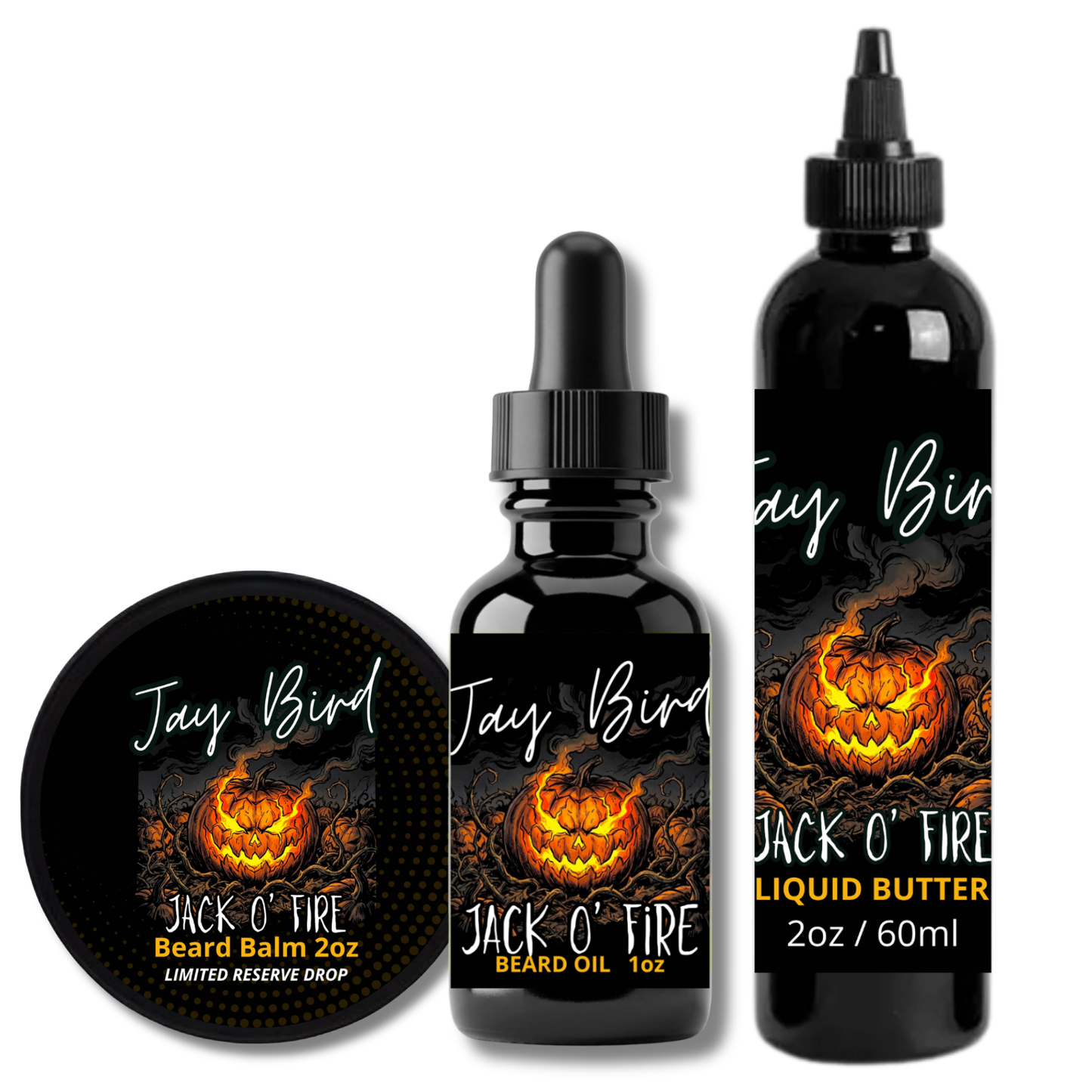 Jack O’ Fire Oil, Balm and Butter (Limited Reserve) | Smoldering Embers • Dark Pumpkin • Resinous Oud