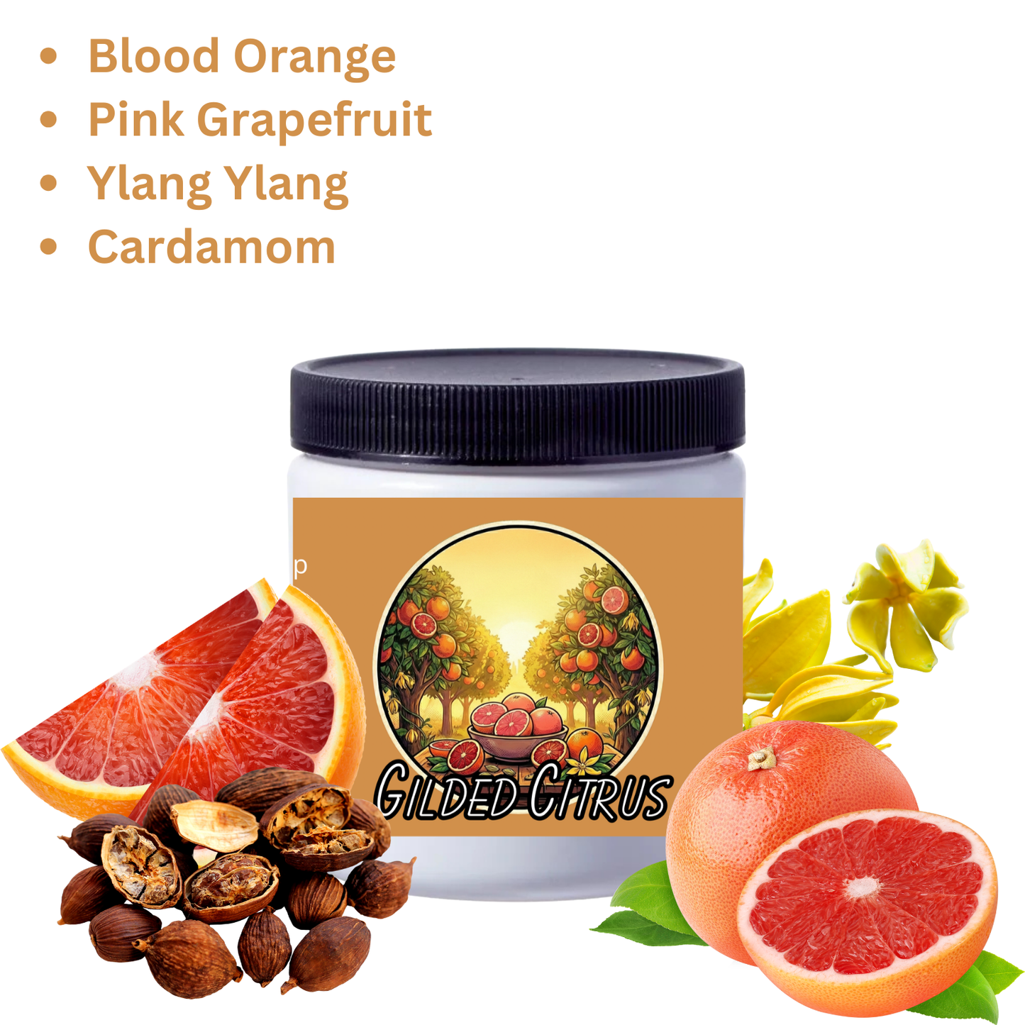 Gilded Citrus Beard Butter (Spring Limited) - Sun-Ripened Fruit | Sweet Peel | Bright Wood 100% Essential Oil Blend