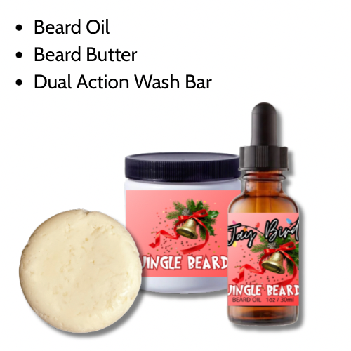 Jingle Beard Nourishing Wash Kit | Oil, Butter, and Wash Bar (Christmas Limited)