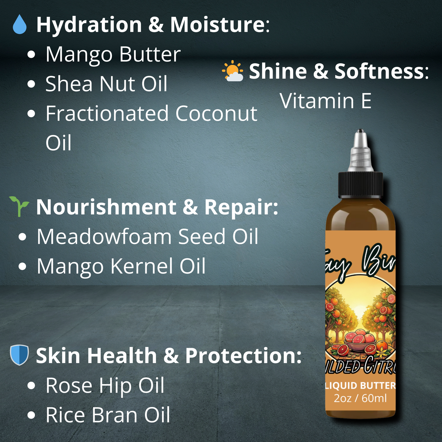 Gilded Citrus Liquid Beard Butter (Spring Limited) - Sun-Ripened Fruit | Sweet Peel | Bright Wood 100% Essential Oil Blend