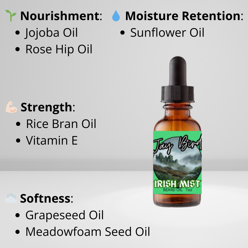 Irish Mist Beard Oil - Bright Lemon | Wild Clover | Coastal Ambergris