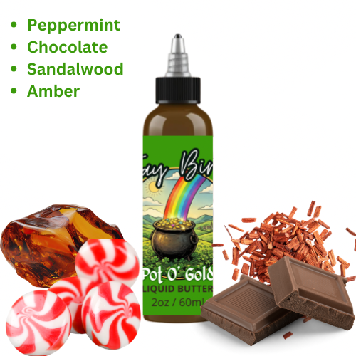 Pot O’ Gold Liquid Beard Butter - Sharp Peppermint | Rich Cocoa | Warm Amber