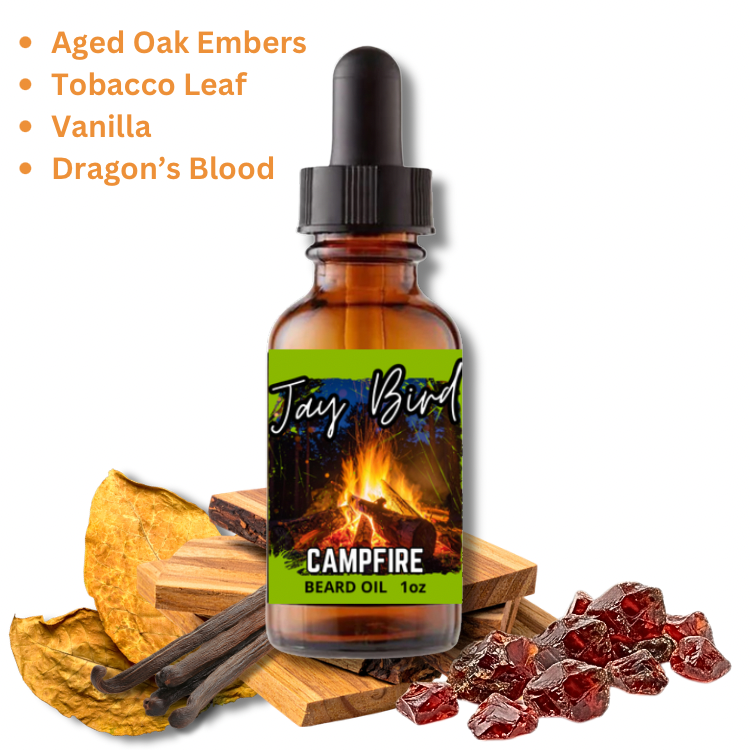Campfire 2.0 Beard Oil - Smoldering Embers | Aged Oak | Dragon’s Resin