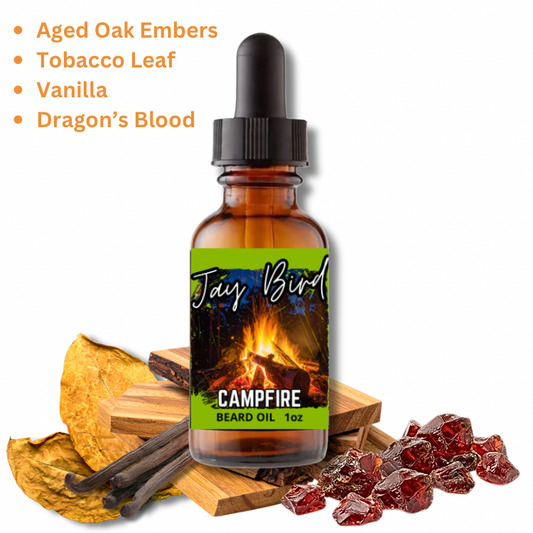 Campfire 2.0 Beard Oil - Smoldering Embers | Aged Oak | Dragon’s Resin