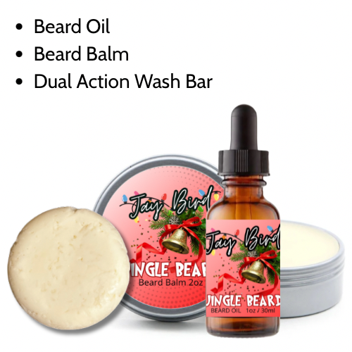 Jingle Beard Groom and Clean Kit | Oil, Balm, and Wash Bar (Christmas Limited)