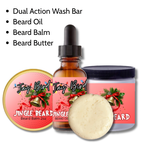 Jingle Beard All-In-One Kit | Oil, Balm, Butter, and Wash Bar (Christmas Limited)