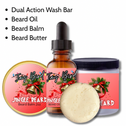 Jingle Beard All-In-One Kit | Oil, Balm, Butter, and Wash Bar (Christmas Limited)