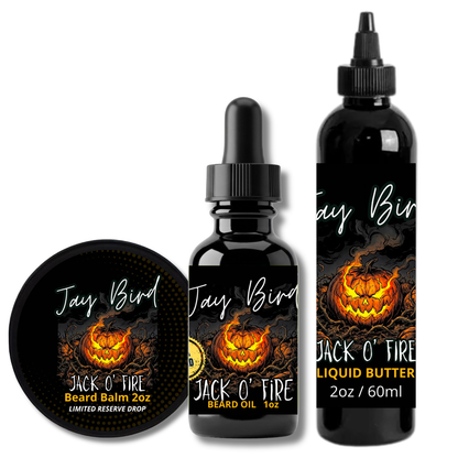 Jack O’ Fire Oil, Balm and Butter (Limited Reserve) | Smoldering Embers • Dark Pumpkin • Resinous Oud