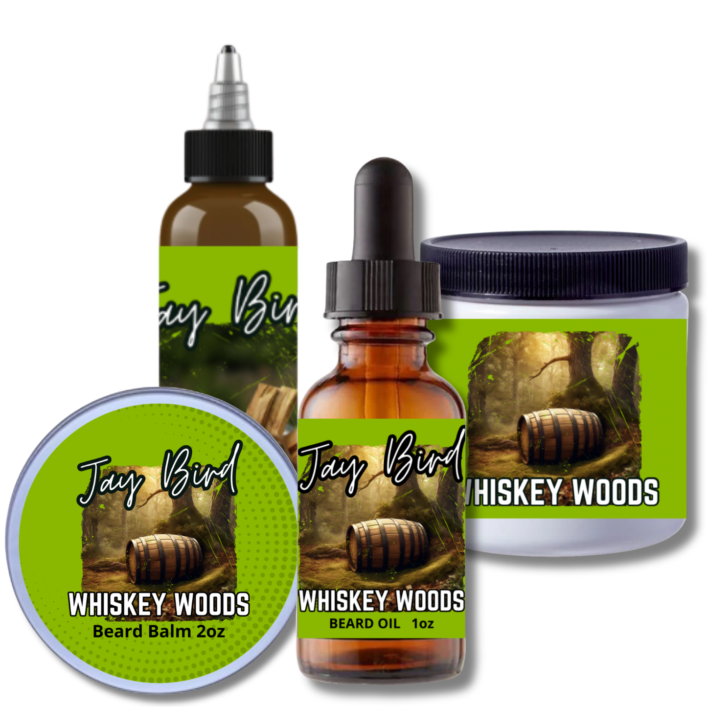 Whiskey Woods Complete Beard | Oil, Balm, Liquid Butter, and Butter