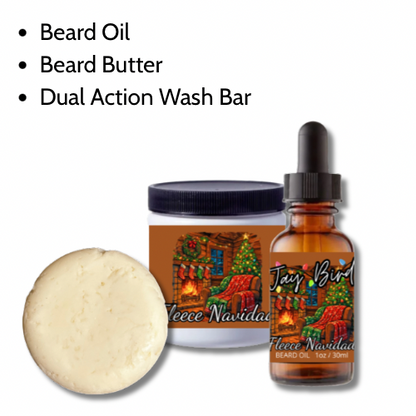 Fleece Navidad Nourishing Wash Kit | Oil, Butter, and Wash Bar (Christmas Limited)