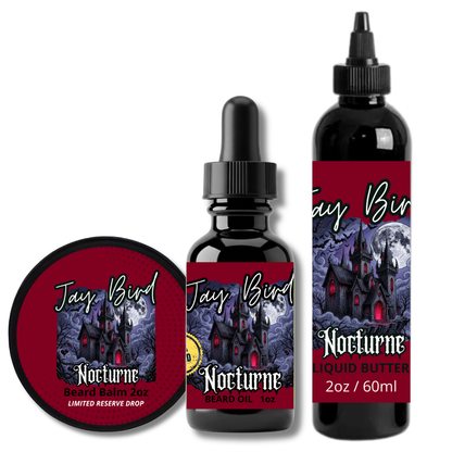 Nocturne Oil, Balm, and Butter (Limited Reserve) | Dark Cherry • Spiced Patchouli • Gothic Cedarwood