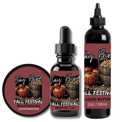 Fall Festival Oil, Balm and Butter (Limited Reserve) | Sticky Caramel Apple • Hot Buttered Popcorn • Weathered Barn Wood