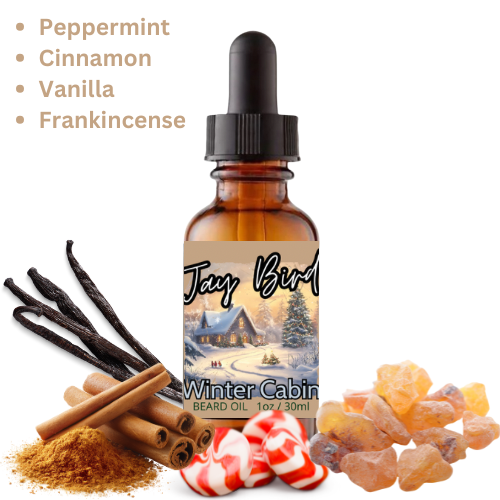 Winter Cabin Beard Oil (Winter Limited) | Cozy Peppermint Warmth
