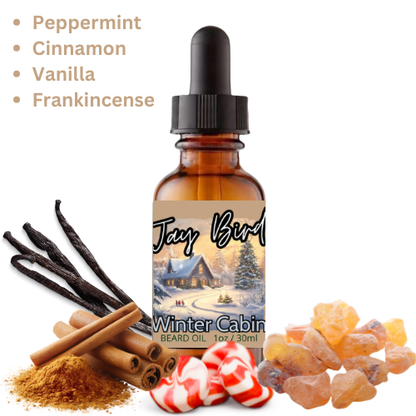 Winter Cabin Beard Oil (Winter Limited) | Cozy Peppermint Warmth