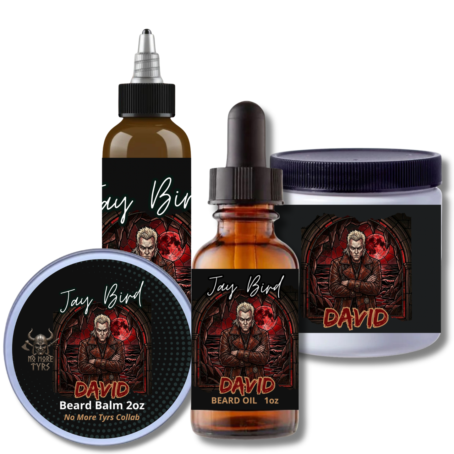 David Complete Beard (NoMoreTyrs Collab) | Battered Leather • Damp Cave Soil • Motor Grease