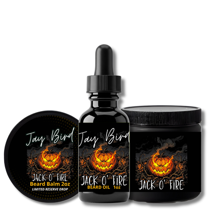 Jack O’ Fire Oil, Balm and Butter (Limited Reserve) | Smoldering Embers • Dark Pumpkin • Resinous Oud