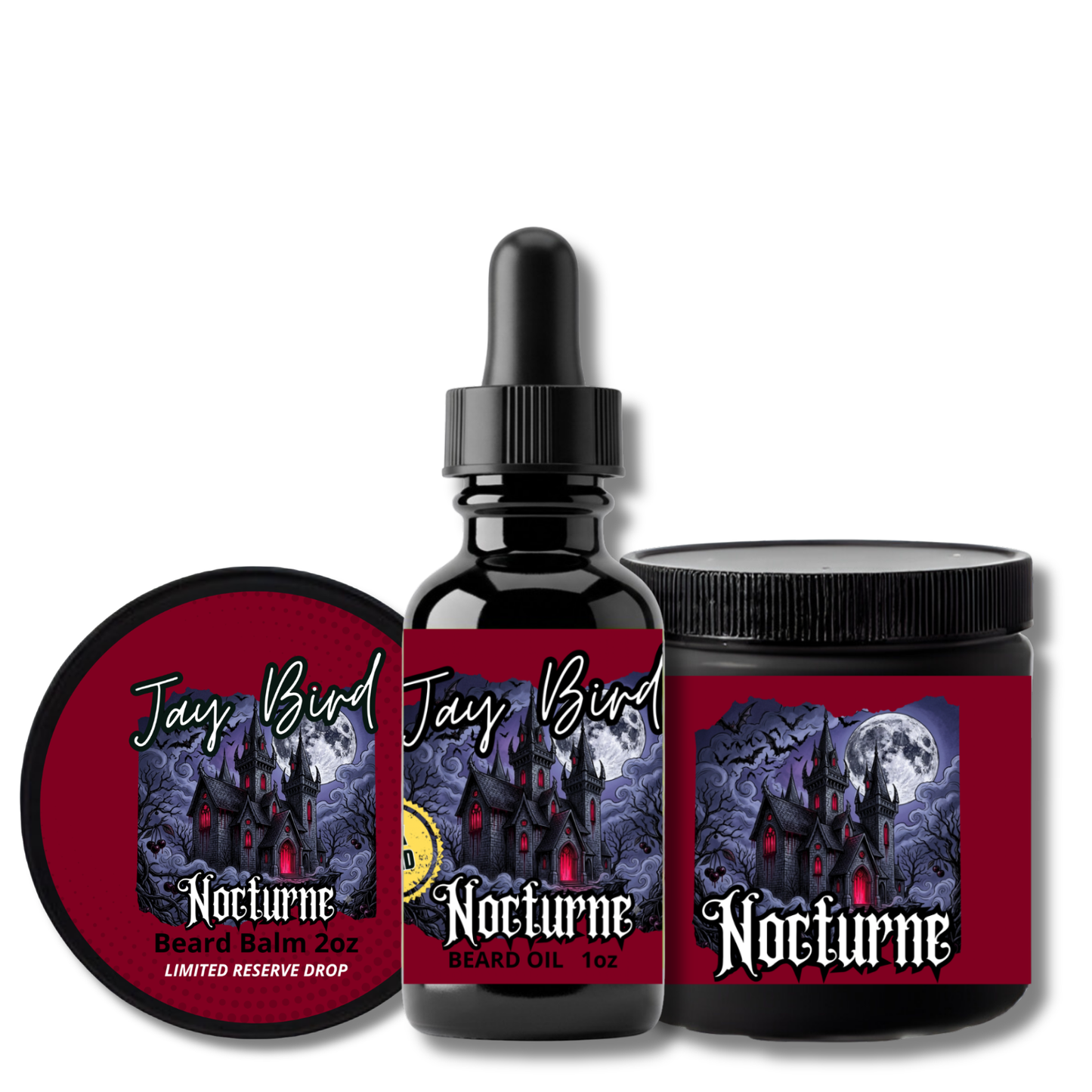 Nocturne Oil, Balm, and Butter (Limited Reserve) | Dark Cherry • Spiced Patchouli • Gothic Cedarwood