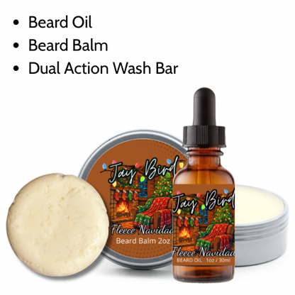 Fleece Navidad Groom and Clean Kit | Oil, Balm, and Wash Bar (Christmas Limited)
