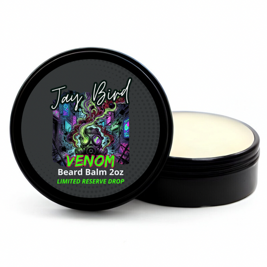 Venom Beard Balm (Limited Reserve) | Spiked Black Cherry • Resinous Incense • Sharp Yuzu