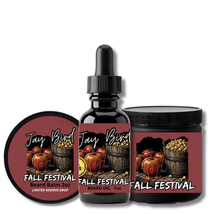 Fall Festival Oil, Balm and Butter (Limited Reserve) | Sticky Caramel Apple • Hot Buttered Popcorn • Weathered Barn Wood