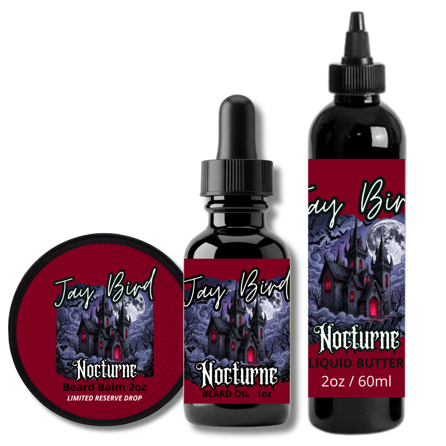 Nocturne Oil, Balm, and Butter (Limited Reserve) | Dark Cherry • Spiced Patchouli • Gothic Cedarwood