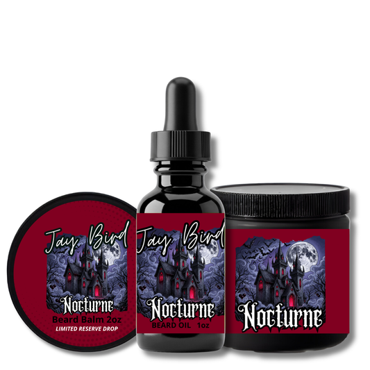 Nocturne Oil, Balm, and Butter (Limited Reserve) | Dark Cherry • Spiced Patchouli • Gothic Cedarwood
