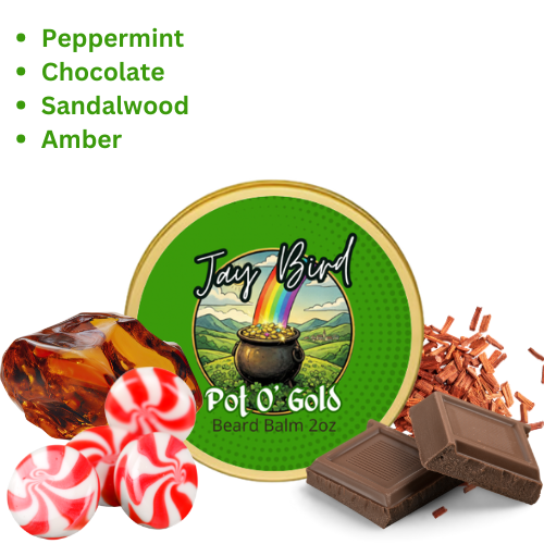 Pot O’ Gold Beard Balm - Sharp Peppermint | Rich Cocoa | Warm Amber