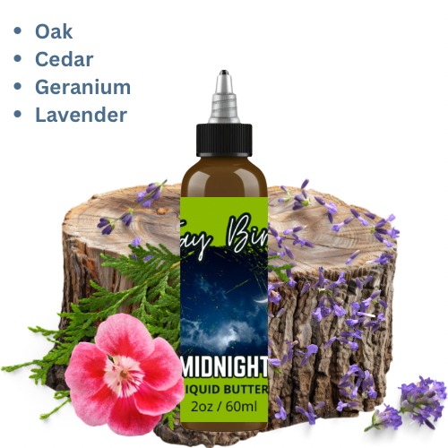 Midnight Liquid Beard Butter - Cool Lavender | Shadowed Oak | Velvety Mahogany