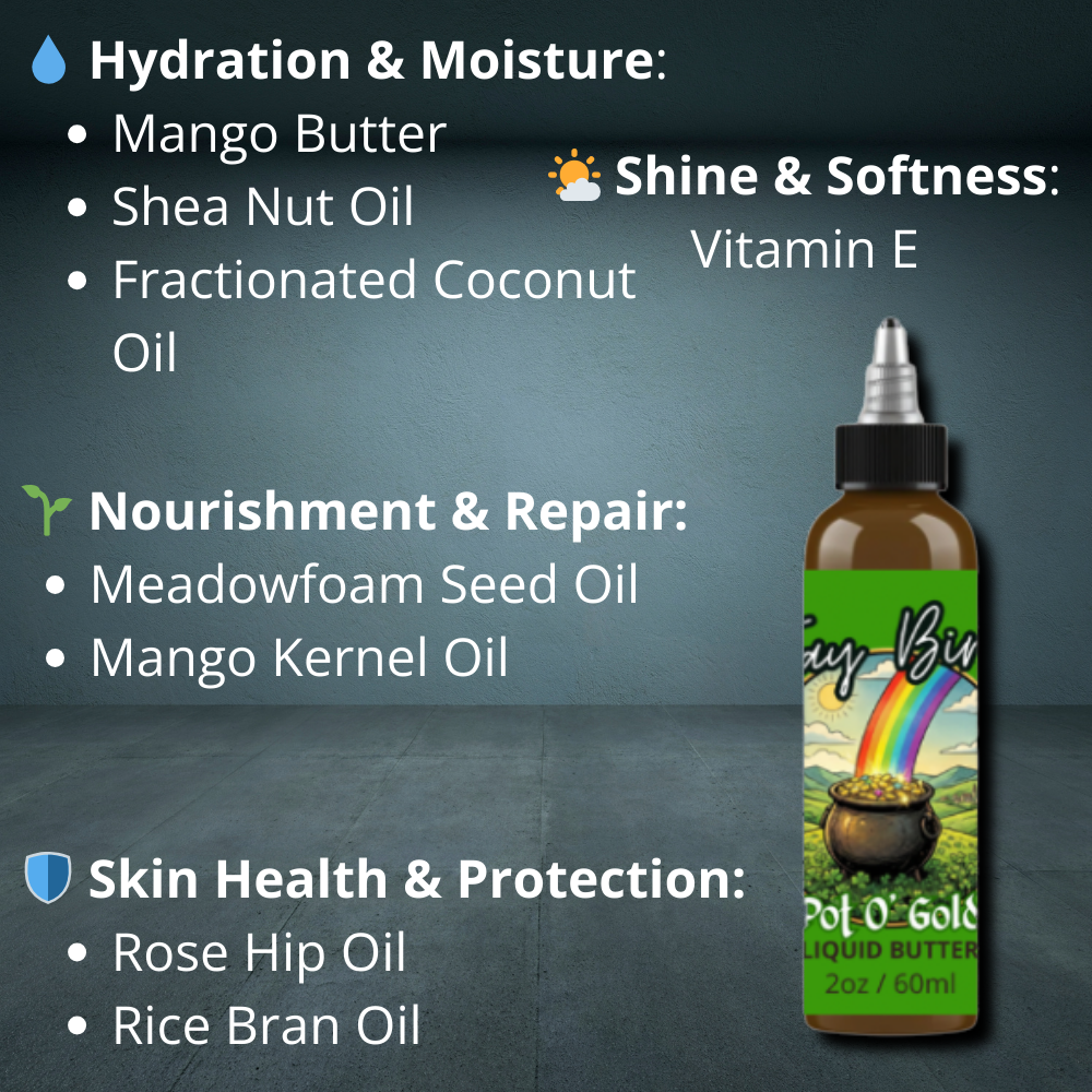 Pot O’ Gold Liquid Beard Butter - Sharp Peppermint | Rich Cocoa | Warm Amber