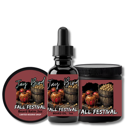 Fall Festival Oil, Balm and Butter (Limited Reserve) | Sticky Caramel Apple • Hot Buttered Popcorn • Weathered Barn Wood