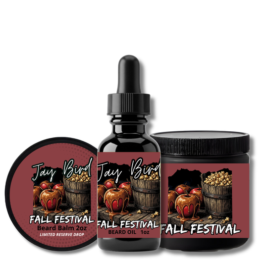 Fall Festival Oil, Balm and Butter (Limited Reserve) | Sticky Caramel Apple • Hot Buttered Popcorn • Weathered Barn Wood