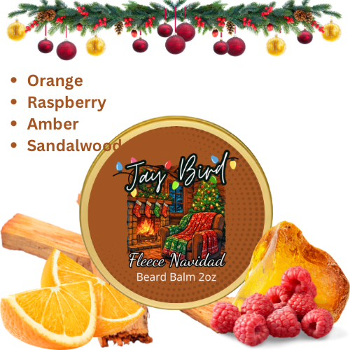 Fleece Navidad Beard Balm (Christmas Limited) | Cozy Citrus and Warm Woods