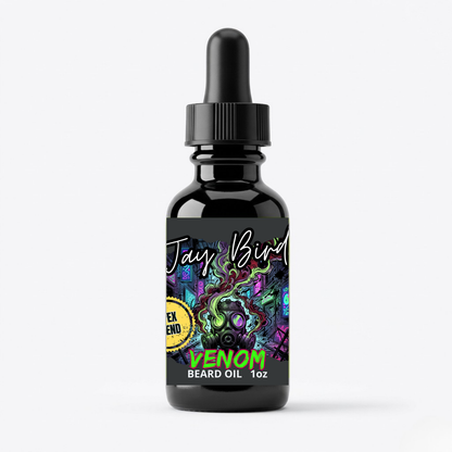 Venom Beard Oil (Limited Reserve) | Spiked Black Cherry • Resinous Incense • Sharp Yuzu
