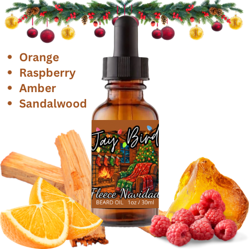 Fleece Navidad Beard Oil (Christmas Limited) | Cozy Citrus and Warm Woods
