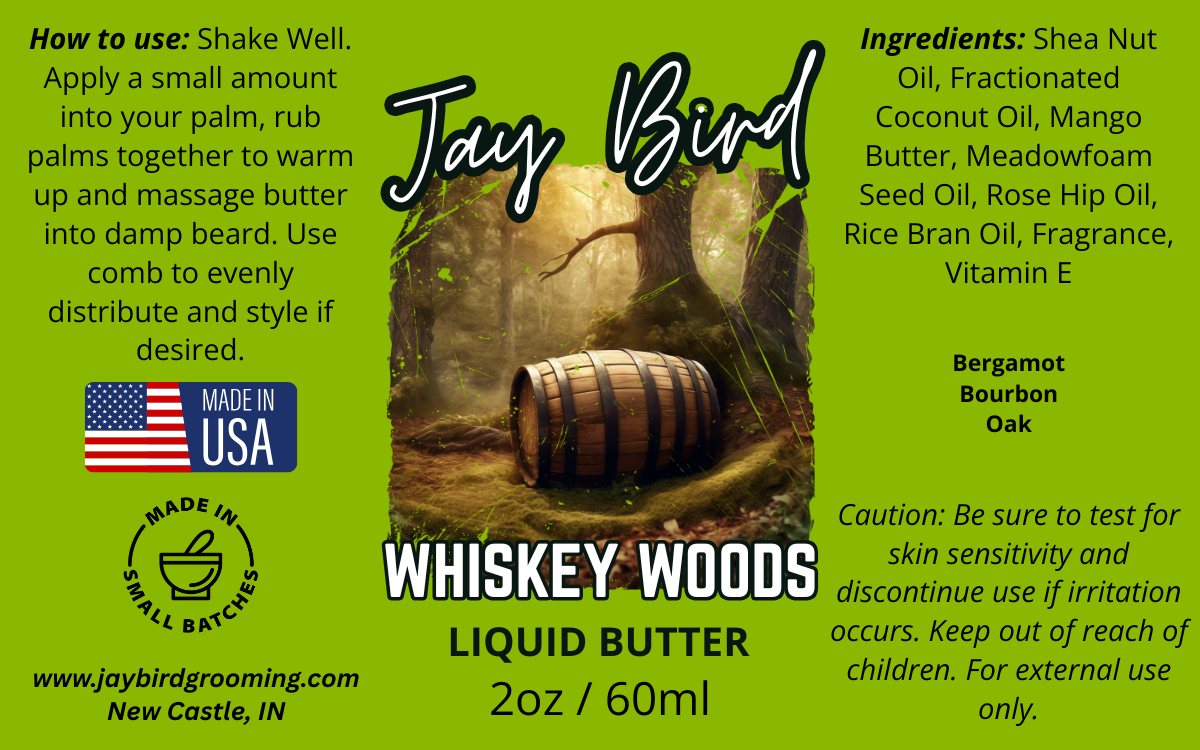 Whiskey Woods Liquid Beard Butter - Charred Oak | Smooth Bourbon | Bergamot Zest