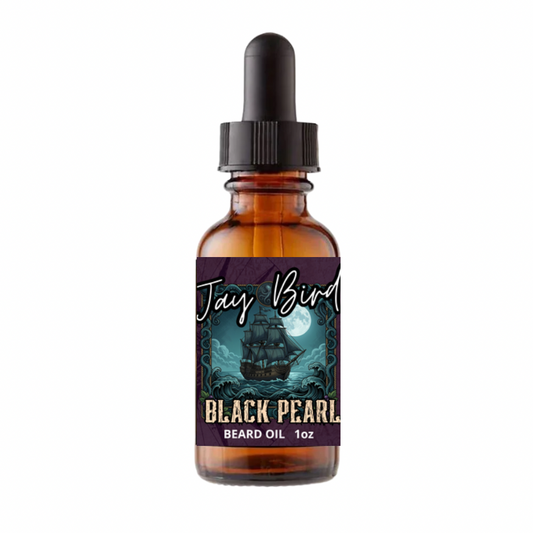 Black Pearl Beard Oil (Tides of Fortune #5) | Tart Midnight Currant • Inky Oceanic Mist • Velvet Amber-Oakmoss