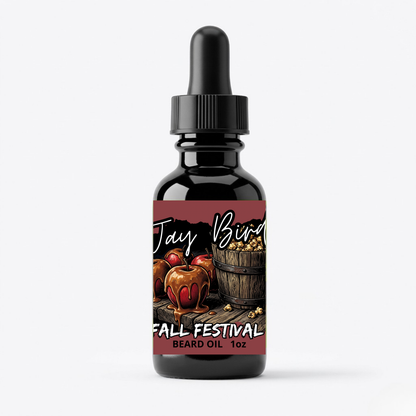 Fall Festival Beard Oil (Limited Reserve) | Sticky Caramel Apple • Hot Buttered Popcorn • Weathered Barn Wood