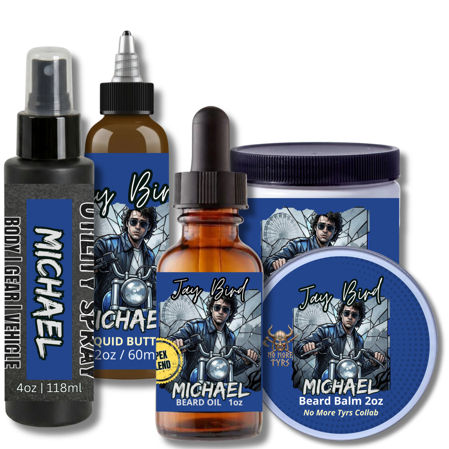 Michael Full Collection w/ Utility Spray (NoMoreTyrs Collab) | Foggy Ocean Air • Engine Oil • Rich Oakmoss