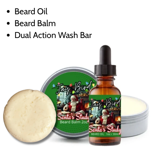 Santa’s Study Groom and Clean Kit | Oil, Balm, and Wash Bar (Christmas Limited)