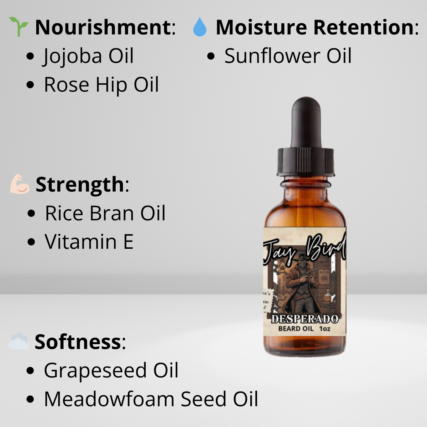Desperado Beard Oil (Rogue’s Gallery #4) | Cracked Pepper • Smooth Vanilla • Barrel Whiskey
