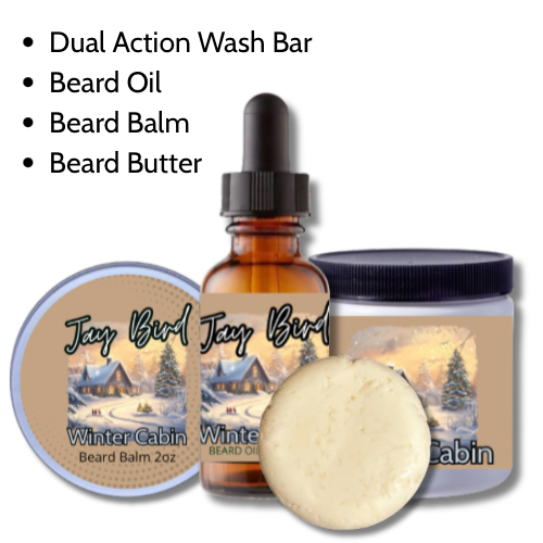 Winter Cabin All-In-One Kit | Oil, Balm, Butter, and Wash Bar (Winter Limited)