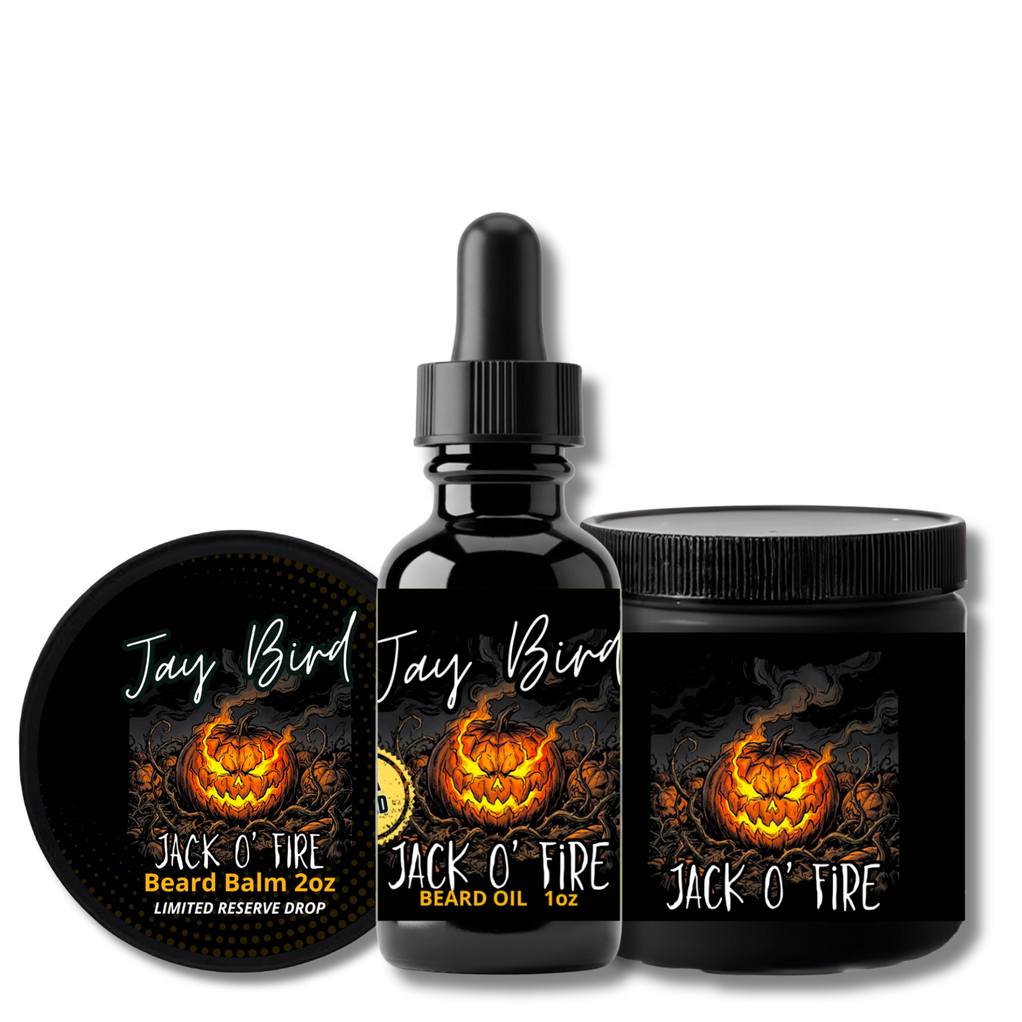 Jack O’ Fire Oil, Balm and Butter (Limited Reserve) | Smoldering Embers • Dark Pumpkin • Resinous Oud